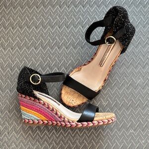 Sophia Webster Black and Multicolor Wedges